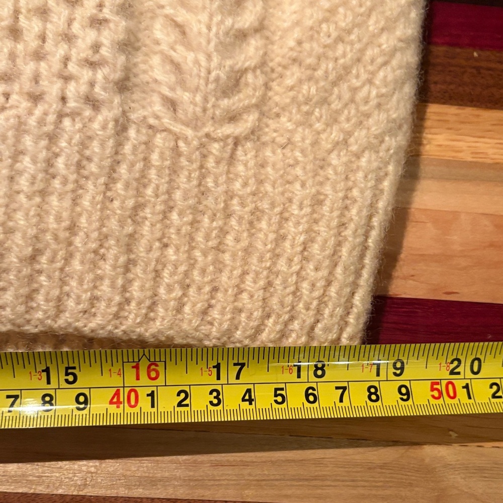 Classic Cream Cable Knit Sweater - Picture 7 of 7